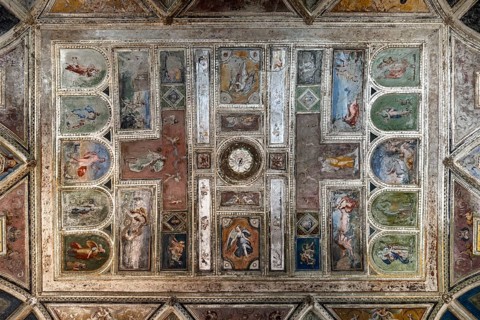 Ceiling fresco in a room of the Villa del Principe, Palazzo di Andrea Doria, Piazza dei Principe,