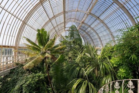 Palm House, oldest Victorian greenhouse in the world, Royal Botanic Gardens, Kew, London, England,