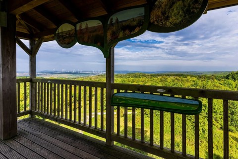 National Park Hainch with Observation Tower Hainichblick, Thüringen, Germany, Europe