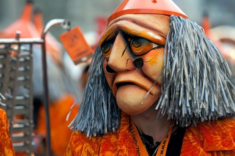 Basler Künstlerlarven, masks, Basler Fasnet parade, Basler Fasnacht, Basel, Switzerland, Europe