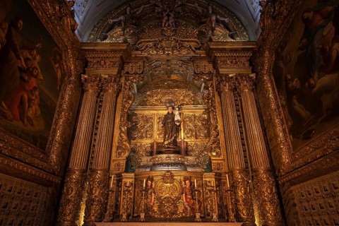 Side chapel in the Jesuit Church, St Rochus Church, Igreja de São Roque, Bairo Alto district,
