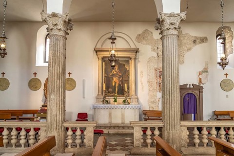 Interior of the Church of St Simeon in Zadar, Croatia, Europe