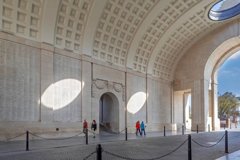 Menin Gate, Menenpoort, WW1 memorial for the missing soldiers of Commonwealth nations who died in