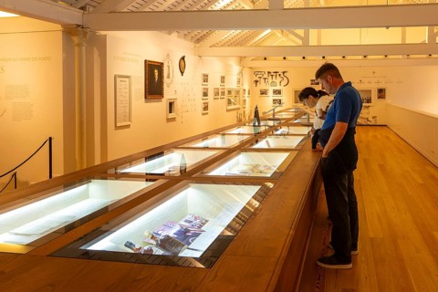 Museum display at Graham's port wine lodge, Vila Nova de Gaia, Porto, Portugal, Europe