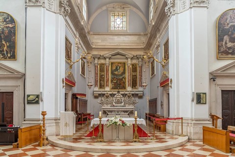 Interior of Dubrovnik Cathedral, Croatia, Europe
