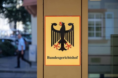 Karlsruhe, Baden-Württemberg, Germany, Federal Court of Justice, sign with the Federal Eagle emblem