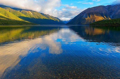 View of Lake Rotoiti, Nelson Lakes National Park, South Island, New Zealand, Oceania