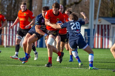 Rugby: Germany against MKS Pogon Awenta Siedlce, Poland in Heidelberg (test match of the German