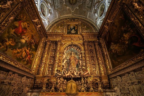 Side chapel in the Jesuit Church, St Rochus Church, Igreja de São Roque, Bairo Alto district,
