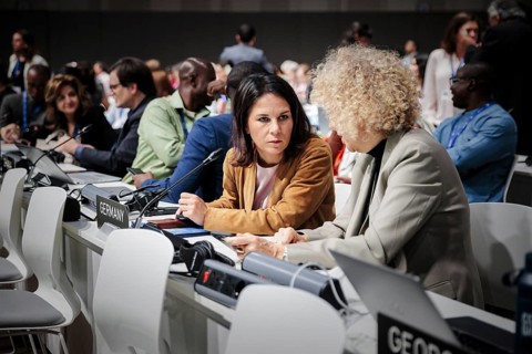 Annalena Baerbock (Buendnis 90 Die Gruenen), Bundesaussenministerin, Jennifer Lee Morgan,