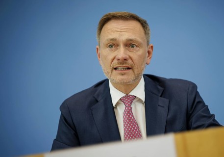 Christian Lindner (FDP), Federal Minister of Finance, presents the 2025 budget at the BPK. Berlin,