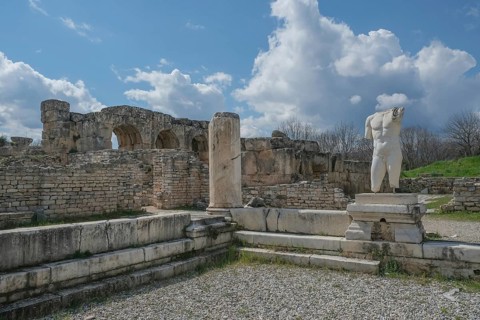 Ancient Baths of Hadrian, ancient archaeological site of Aphrodisias, Geyre, Karacasu, Aydin,