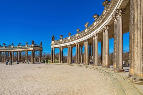 Sanssouci Palace in Sanssouci Palace Park in Potsdam, Germany, Europe