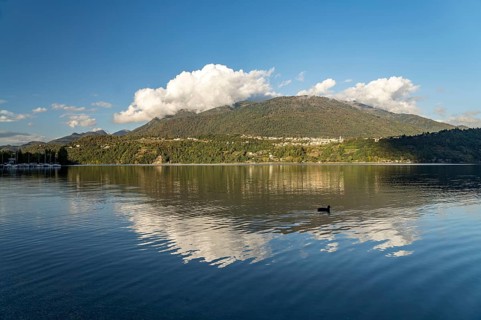 Lake Caldonazzo in Valsugana, Trentino, Italy, Europe