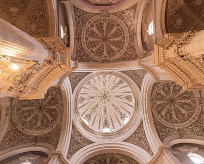 Ribbed vault in the cathedral in Granada, Spain, Europe