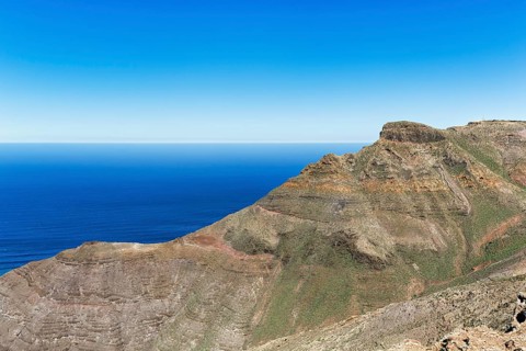 Cliffs of the Risco de Famara, Caldera, Caleta de Famara, Lanzarote, Canary Islands, Spain, Europe