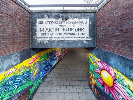 Art project by Martin Blumöhr, pedestrian subway Niwenhaus, Dom-Pedro-Straße, Munich, Bavaria,