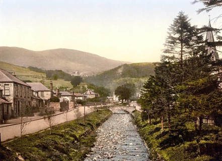 Burnside, Dollar, Scotland, Historic, digitally restored reproduction from a 19th century original,