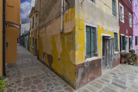 Dilapidated, uninhabited house, Burano, Venice, Venice, Italy, Europe