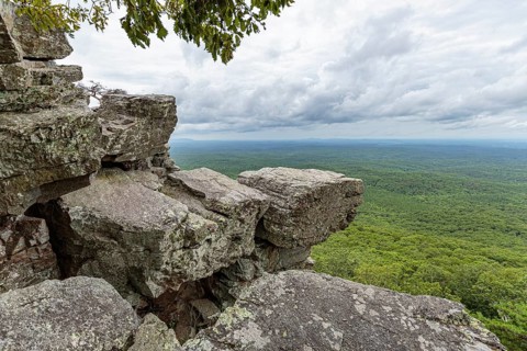 Overlook along the Pulpit Rock Trail in Cheaha State Park, Alabama, USA, North America