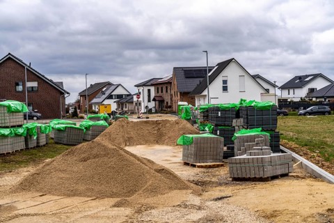 The resettlement site of the 5 villages from the Garzweiler II opencast lignite mining area,