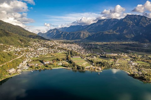 Löweneck or Levico Terme on Lago di Levico in Valsugana, Trentino, Italy, Europe