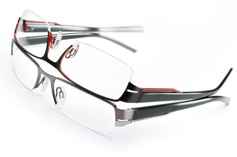 Two stylish glasses from JAGUAR on a white background, studio shot
