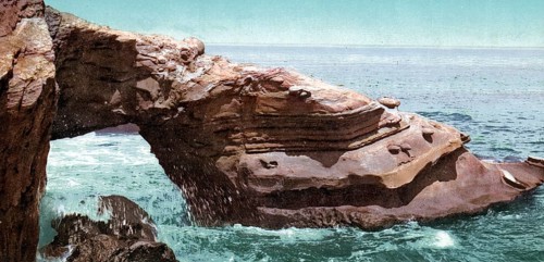 Alligator Head, La Jolla, San Diego, California, USA, Historic, digitally restored reproduction