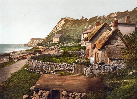 Küste in der Nähe von Shanklin, Isle of Wight, England / Seashore near Shanklin, England, Historic,