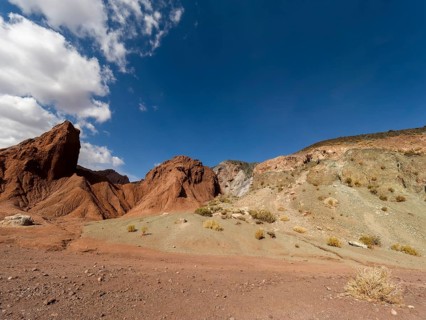 Colourful mountains in the Rainbow Valley, Atacama Desert, Chile, South America