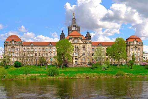 Saxon state Chancellery, Dresden, Saxony, Germany, Europe