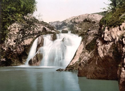 Beezley Falls, near Ingleton, Yorkshire, England / near Ingleton, England, Historic, digitally