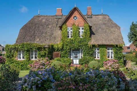 Frisian house, Midlum, Föhr, North Sea island, North Frisia, Schleswig-Holstein, Germany, Europe