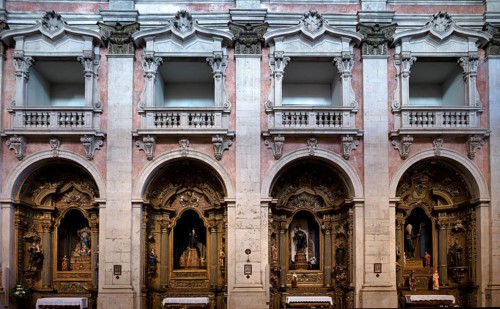 Interior view, side altars, monastery, church Igreja e Convento da Graça Lisbon, Portugal, Europe