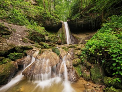 Schwarzenbach Waterfall, Baar, Canton Zug, Switzerland, Europe