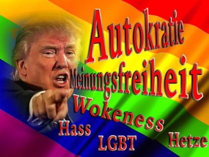 Symbolic image, governing with executive order, democracy versus autocracy, US democracy in danger,