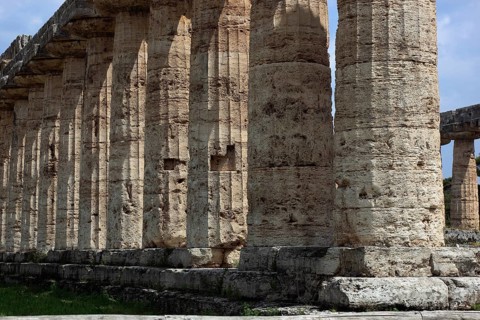The Basilica, Temple of Hera, in Paestum, Campania, Italy, Europe