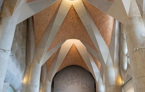 Interior of the Sagrada Família, Church of the Atonement of the Holy Family, architect Antoni