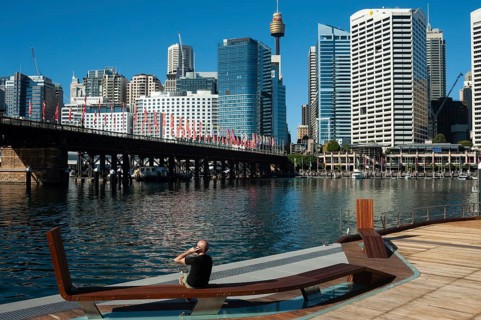 2018-05-07, Sydney, New South Wales, Australia, A view from Darling Harbour to the skyline of