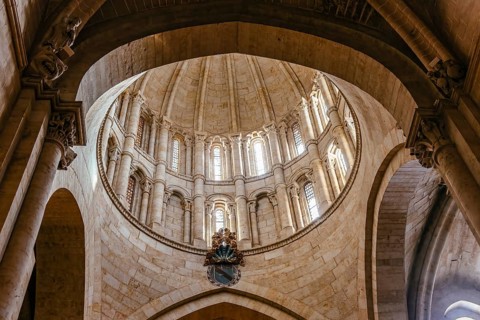Salamanca, Spain, January 15, 2022: Cathedral of Salamanca. Interior view of the vaults, Europe