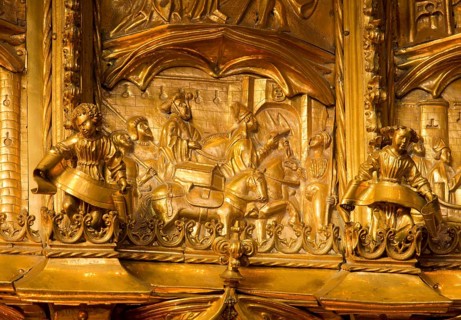 Machabean shrine (around 1520-1527) in the south transept, detail, St., Saint, Saint