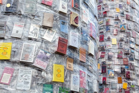 'The Parthenon of Books' by the Argentinian conceptual artist Marta Minujin, banned books,