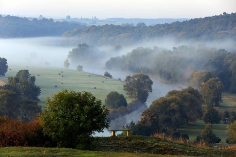 Sunrise over the Oder valley, Uckermak