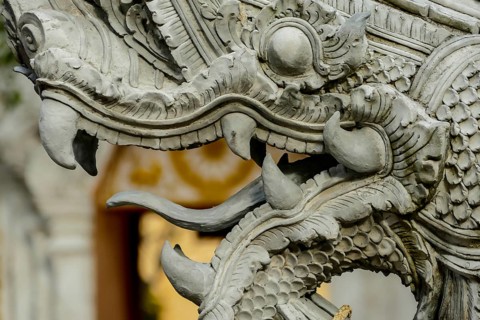Chinese dragon on the roof, digital photo picture as a background