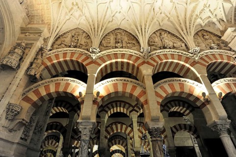 La Mezquita, Mosque, Cathedral of Cordoba, Cordoba, Andalusia, Spain, Europe, Interior view with