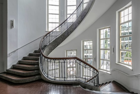 Weimar, Bauhaus University former art school main staircase 1904-11 by Henry van de Velde
