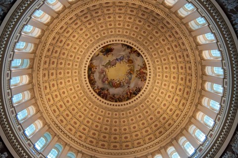 Canopy Fresco Of the US Capitol Rotunda in Washington DC, USA, Washington, USA, North America