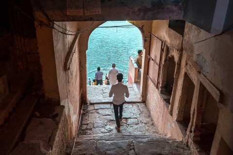 Ganga river, varanasi ghat, uttar pradesh, india, asia