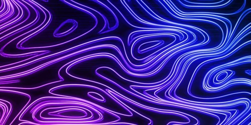 Neon Glow blue and purple lines on a dark background, Cyberpunk background