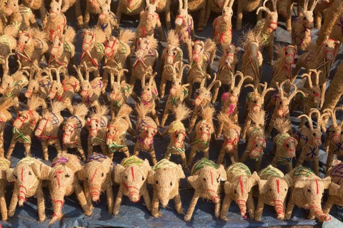 Handicraft kept for sell, puri, orissa, india, asia